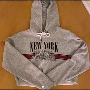 Garage crop top hoodie